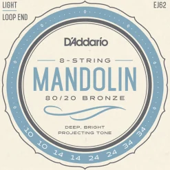 D'Addario EJ62 80/20 Bronze Mandolin String Set, Light