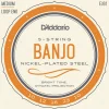 D'Addario EJ61 Nickel Wound 5-String Banjo String Set, Medium