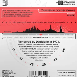 D'Addario EJ17 Phosphor Bronze Acoustic Guitar String Set, Medium