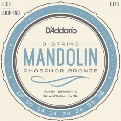 D'Addario EJ73 Phosphor Bronze Mandolin String Set, Light
