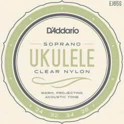 D'Addario EJ65S Soprano Clear Nylon Ukulele String Set
