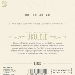D'Addario EJ87S Titanium Soprano Ukulele String Set