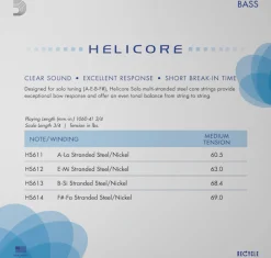 D'Addario Helicore Solo Bass String Set