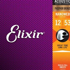Elixir Phosphor Bronze Acoustic Guitar String Set, Light