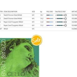 Pirastro Evah Pirazzi Soloist Cello String Set