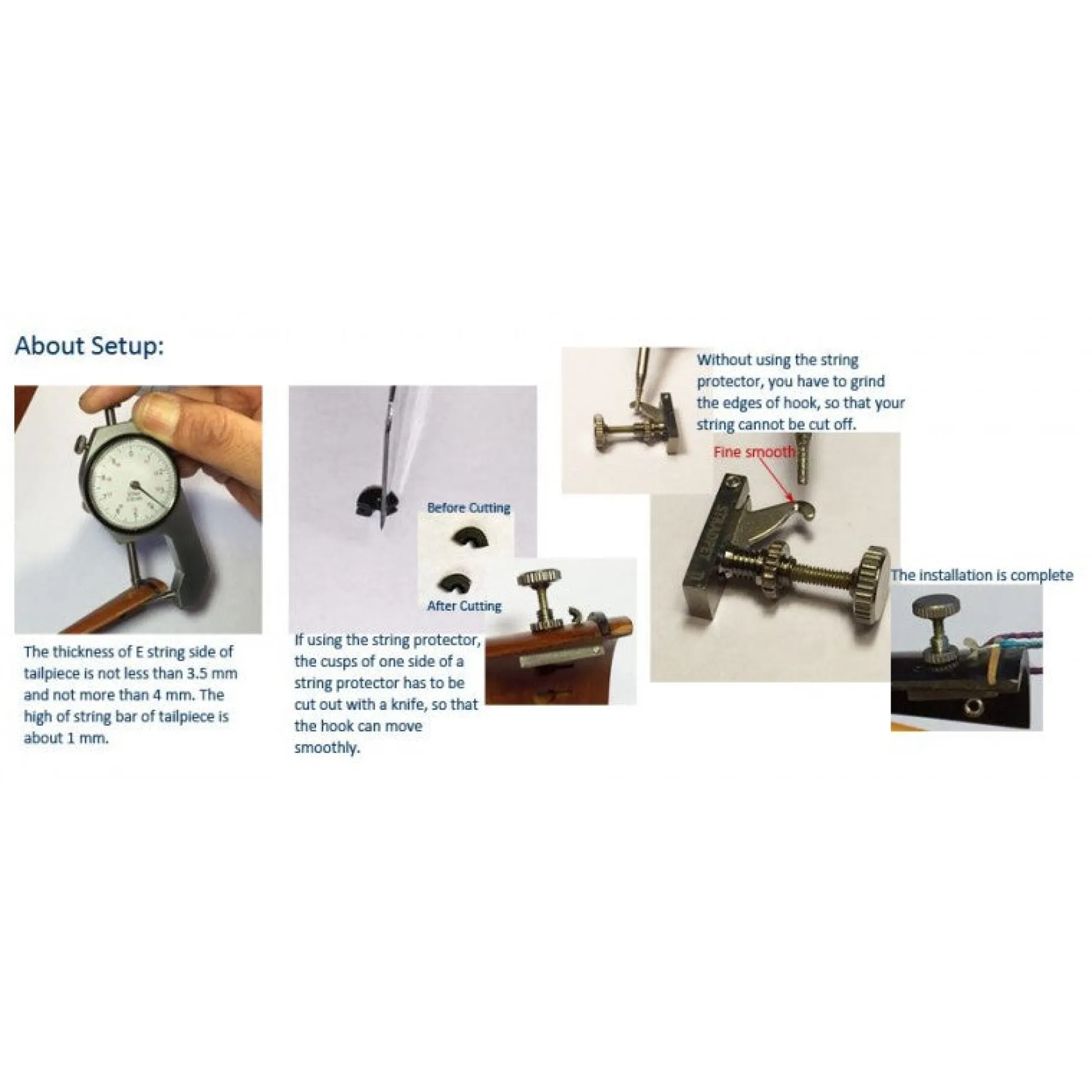 Stradpet Titanium Hill-style Violin Fine Tuner