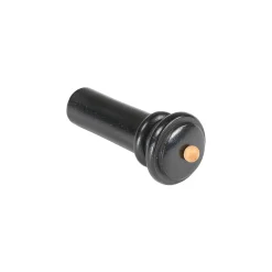 Supreme Ebony Violin End Button with Pearwood Pip