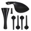 Supreme Heart Ebony Violin Fittings Set