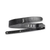 Taylor 2.5" Black Leather Guitar Strap - Black, Suede Back