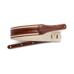 Taylor Element 2.5" Leather Guitar Strap - Brown/Cream