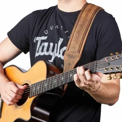 Taylor Wings Distressed Leather Guitar Strap