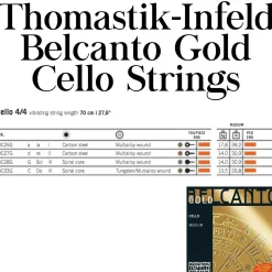 Thomastik Belcanto Gold Cello String Set