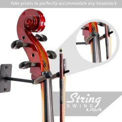 Wall Mounted Metal Cello Hanger