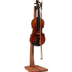 Zither Handcrafted Solid Wood Violin/Viola Stand with Bow Holder