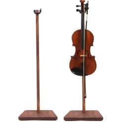 Zither Handcrafted Solid Wood Violin/Viola Stand with Bow Holder