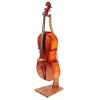 Zither Handcrafted Solid Wood Cello Stand with Bow Holder
