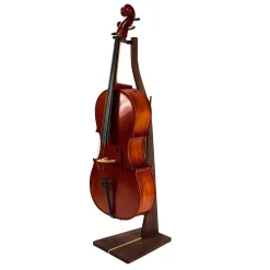 Zither Handcrafted Solid Wood Cello Stand with Bow Holder